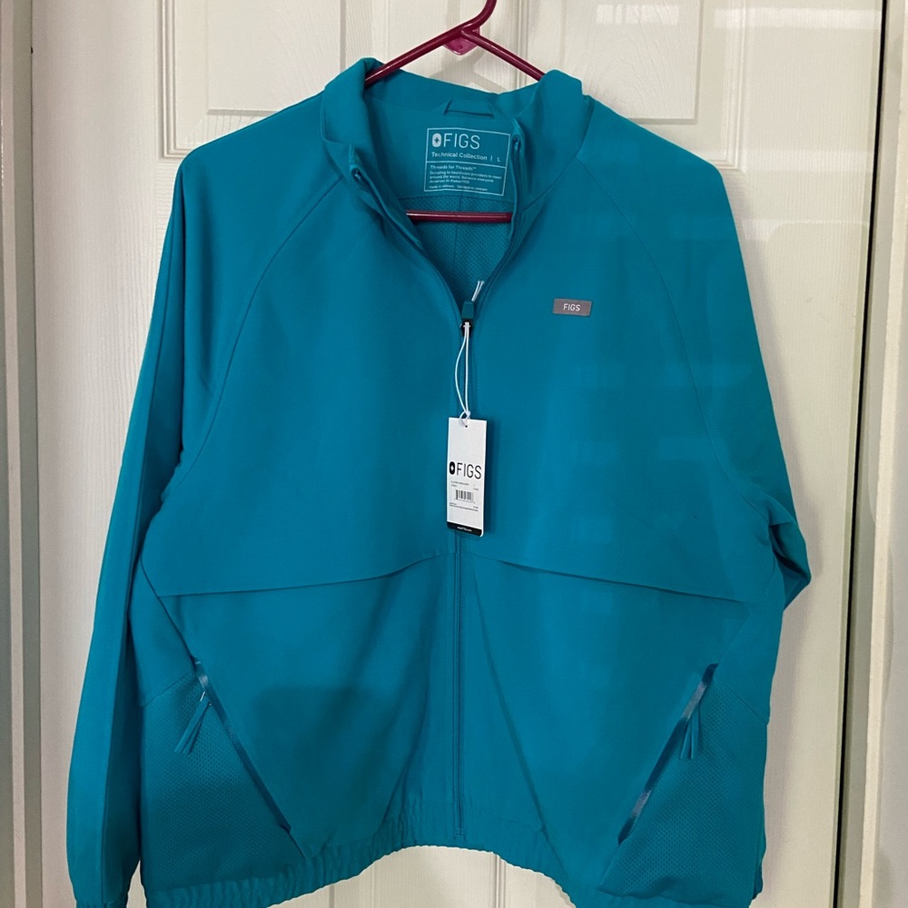 Figs Pacific Blue Technical Jacket